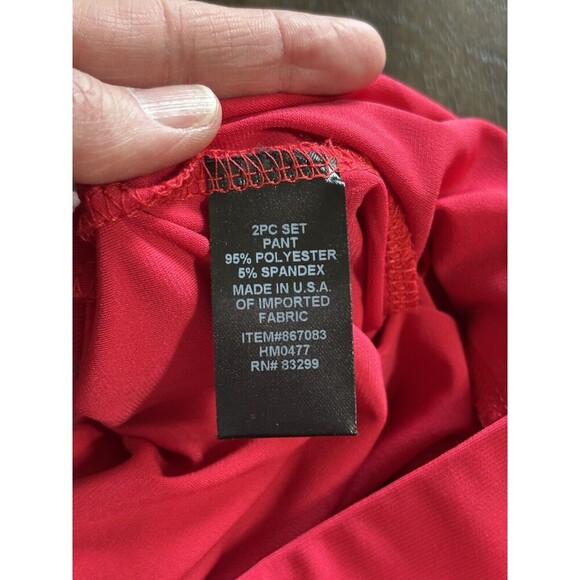 Anthony Original Pull-On Wide Leg Crop Pant Red Petite Small Made in the USA - Picture 5 of 6